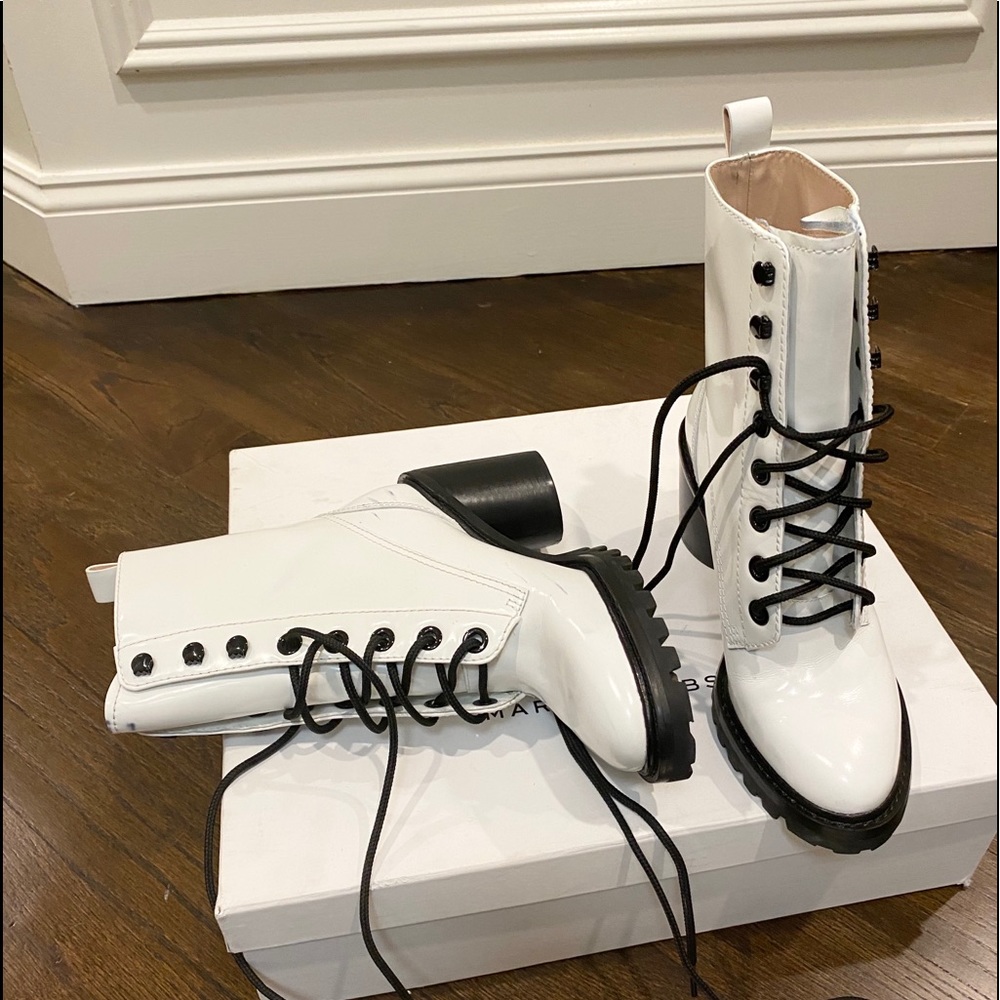 Marc Jacobs White Ryder boots 6.5
